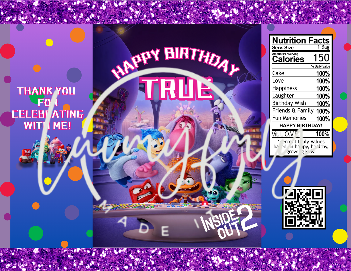 Inside Out 2 Party Favor Bundle Template