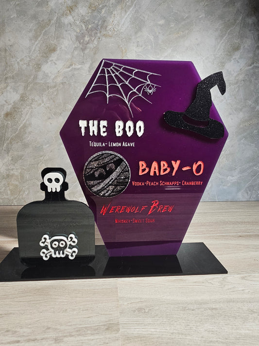 Halloween Drink Menu SVG