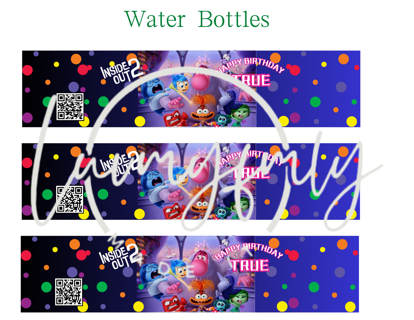 Inside Out 2 Party Favor Bundle Template