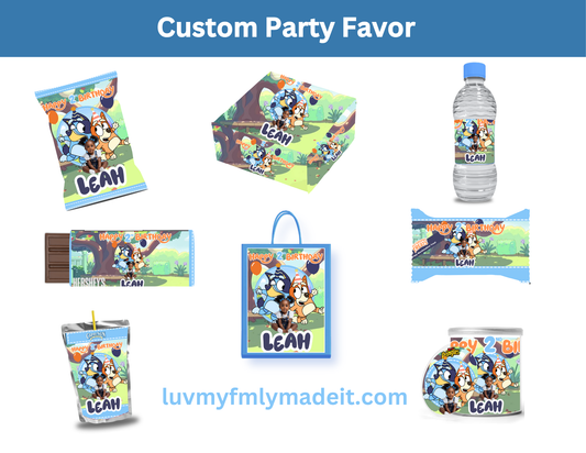 Bluey Party Favor Bundle Template