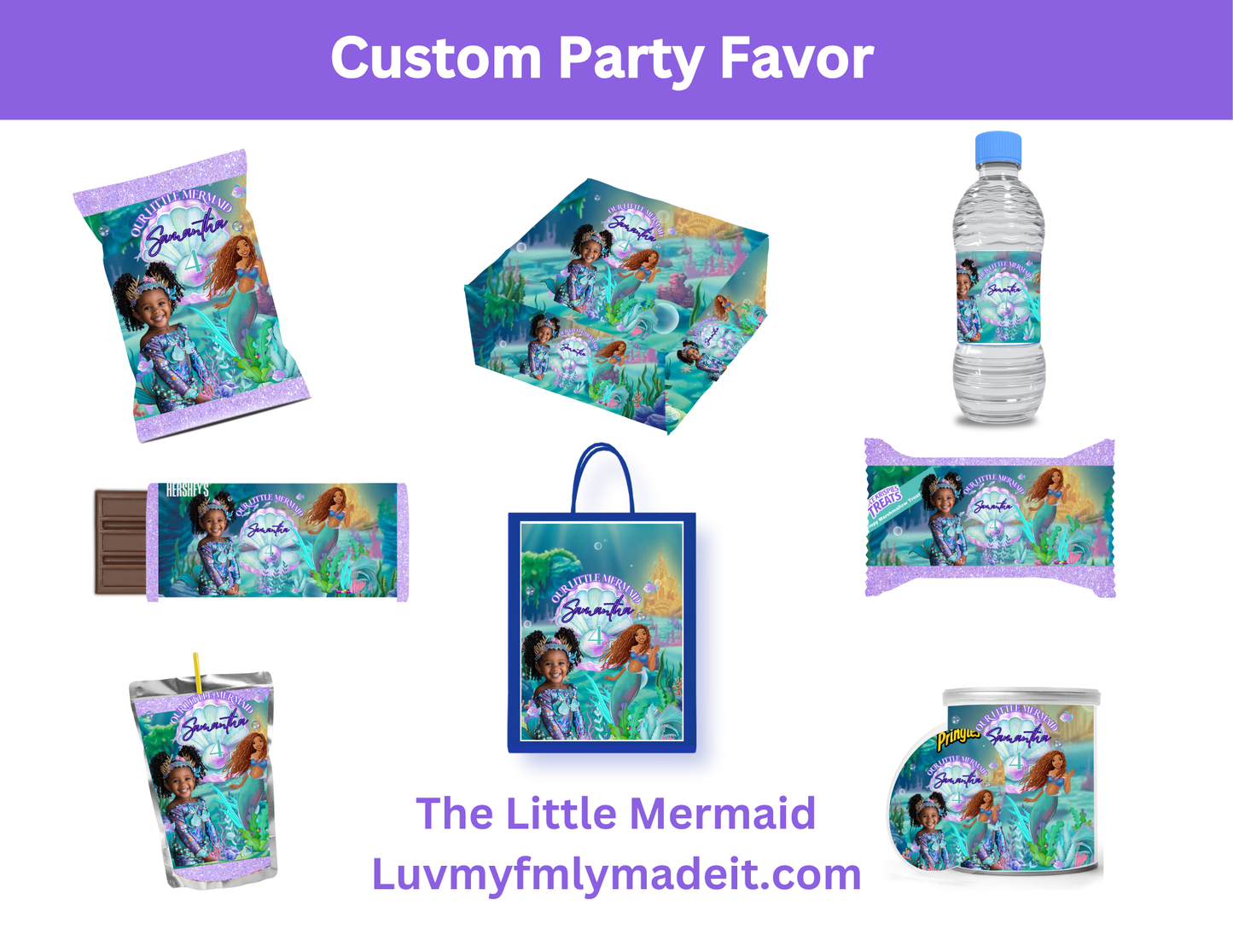 Mermaid Party Favor Bundle Template