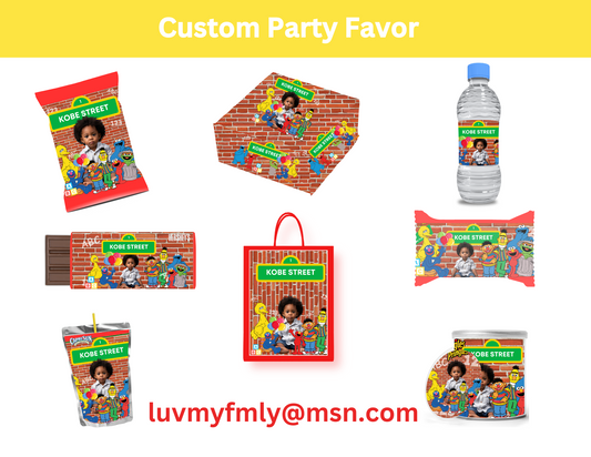 Sesame Street Party Favor Bundle Template