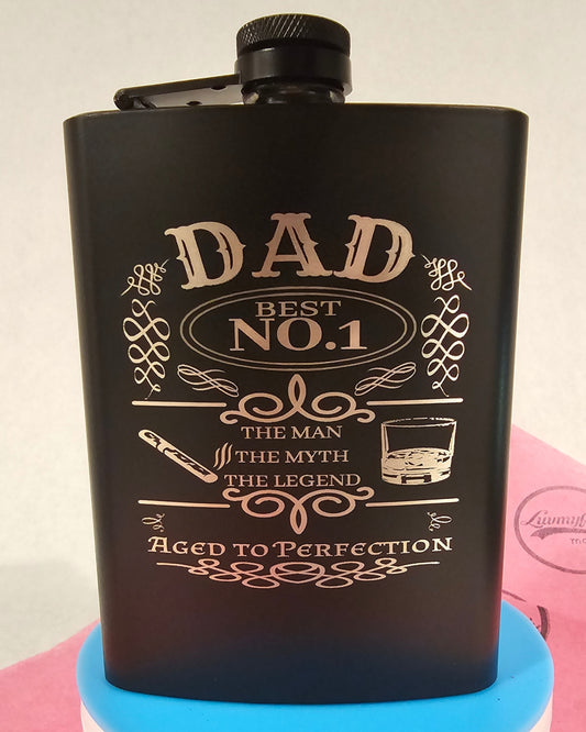 Custom Laser Engraved 8 oz. Flask