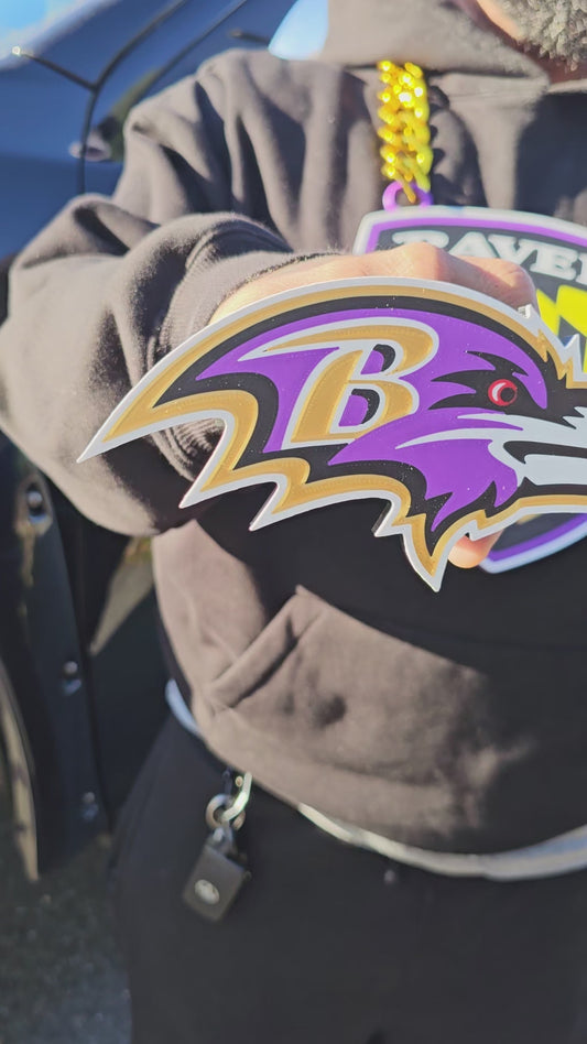 Ravens fan 4 finger Ring