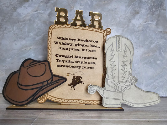 Boots On The Ground Drink Menu SVG